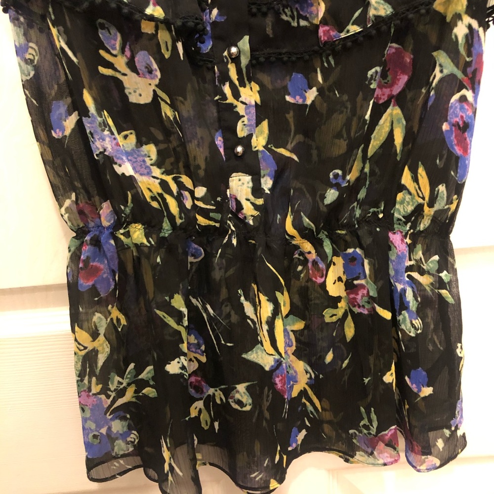 NWT Express cinched waist sleeveless blouse, sz M - Picture 4 of 8